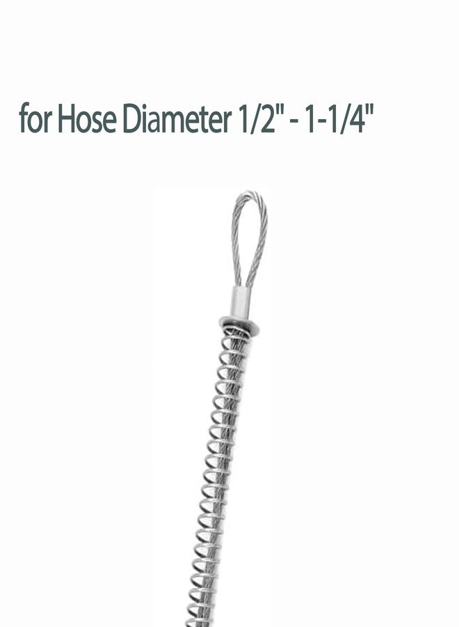 Mefape 15PCS Galvanized Steel Whip Stop Hose, 1/8" x 20", 200 PSI, Silver, 0.5" - 1.25" Hose Diameter - Image 3
